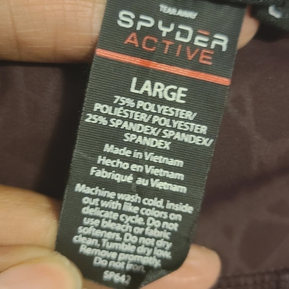 Spyder Active | Women's Maroon Full Length Yoga Leggings (Size Large) - Picture 2 of 10